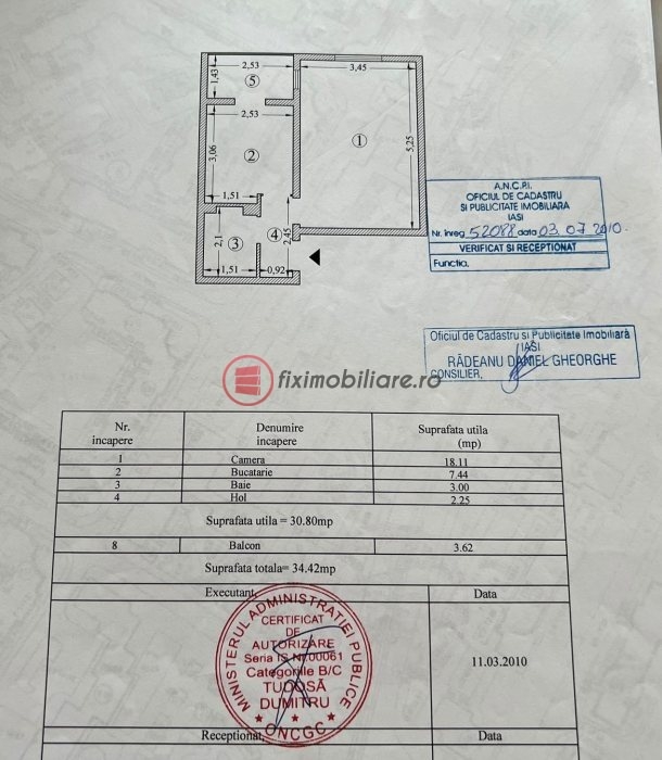 Apartament cu 1 cameră, decomandat - Nicolina 1, Iași