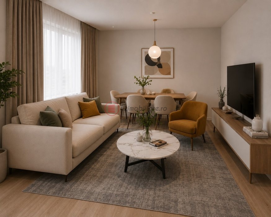 Apartament nou cu 2 camere, 56 mp, complet decomandat, bucătărie închisă - Valea Lupului