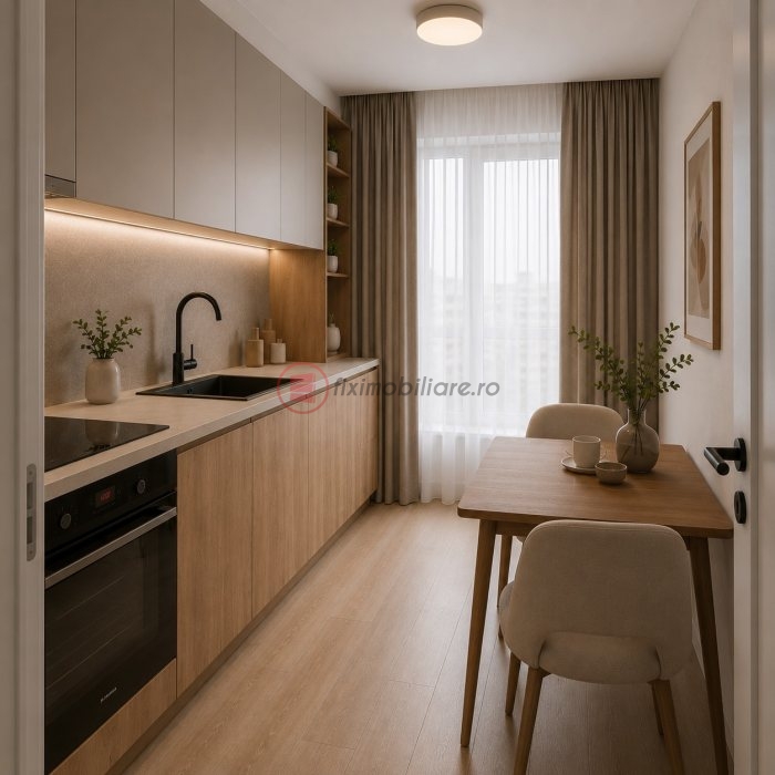 Apartament nou cu 2 camere, 56 mp, complet decomandat, bucătărie închisă - Valea Lupului