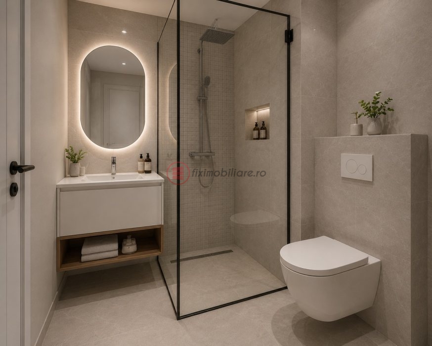 Apartament nou cu 2 camere, 56 mp, complet decomandat, bucătărie închisă - Valea Lupului